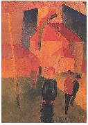 Flagged church August Macke